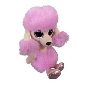 TY Beanie Boos CAMILLA Pink Poodle Dog Stuffed Animal Toy Plush 6.5 inch